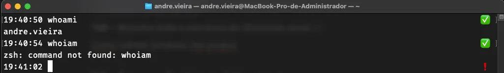 Criando um tema personalizado para o ZSH: Exibição de tema com status de comando