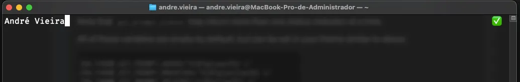 Criando um tema personalizado para o ZSH: Exibição de tema com dados do usuário GIT