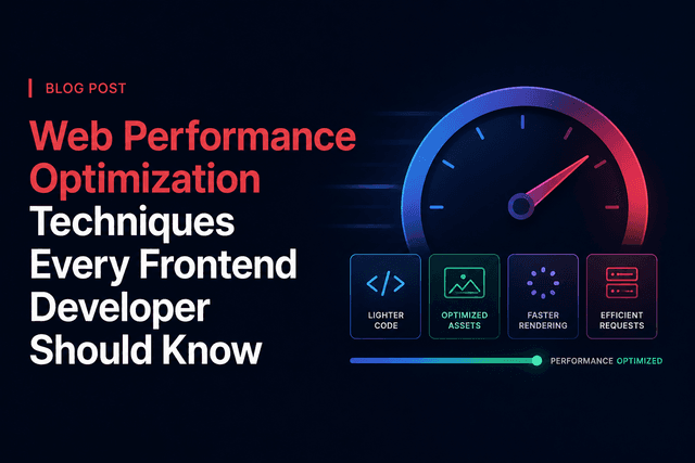 Web Performance Optimization Techniques Every Frontend Developer Should Know cover
